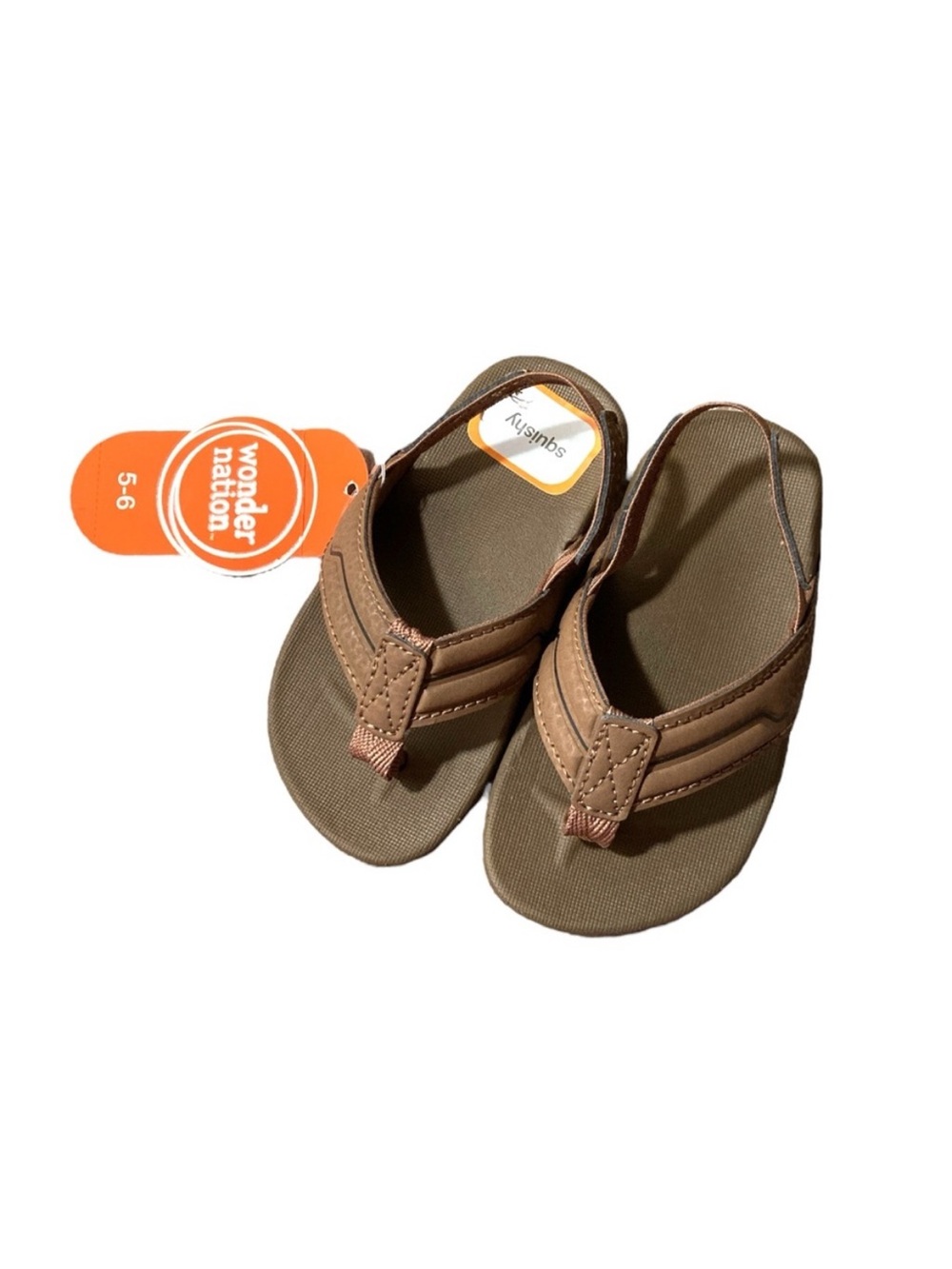 Wonder Nation Brown Thong Sandals Casual Beachwear